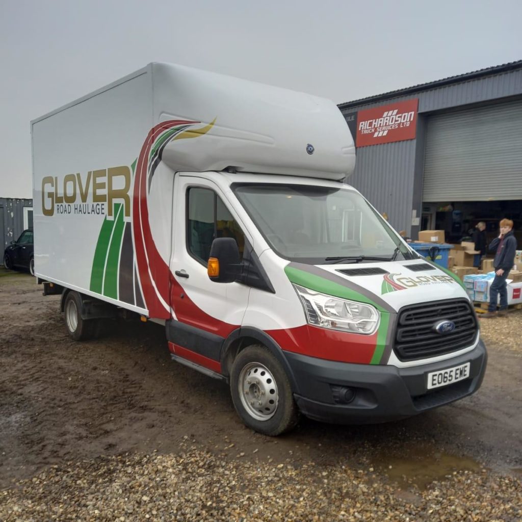 Glover van at Richardson warehouse