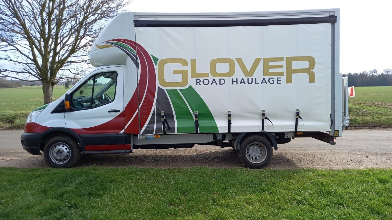 Glover van parked by the side road