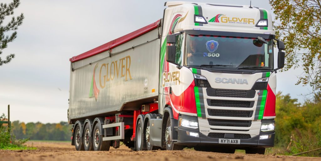 Glover lorry driver about to go do delivery