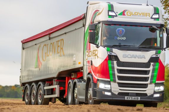 Glover lorry driver about to go do delivery